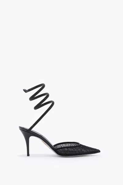 René Caovilla Taylor Black Pump With Serpent 80