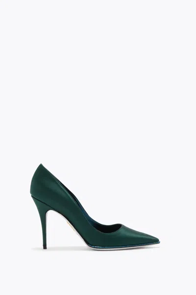 René Caovilla Taylor Forest Green Pump 100 In Black