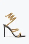 René Caovilla Trigold Cleo Black-gold Sandal 105