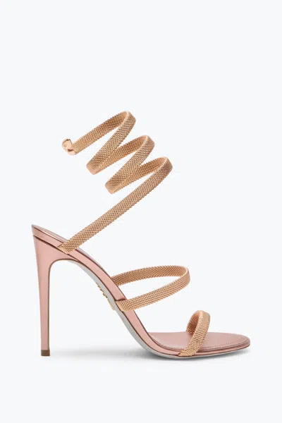 René Caovilla Trigold Cleo Rose Gold Sandal 105