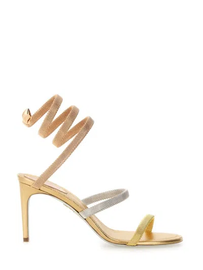 René Caovilla Trigold Cleo Sandals In Gold