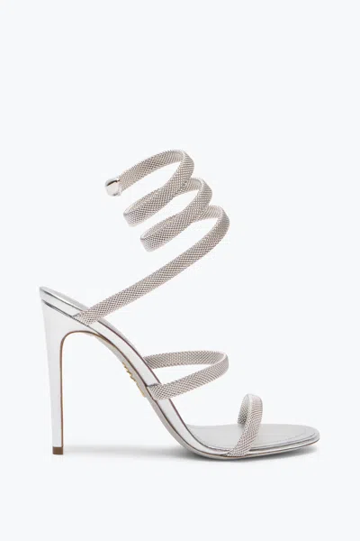 René Caovilla Trigold Cleo Silver Sandal 105
