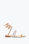 René Caovilla Trigold Cleo Three-toned Flat Sandal 10