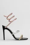 René Caovilla Trigold Sandals In Black Leather In Black