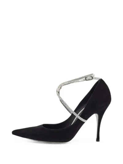 Pre-owned René Caovilla Twista Crystal-embellished Pumps In Black