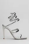 René Caovilla Twisted High-heel Sandals In Silver