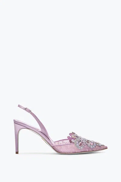 René Caovilla Veneziana Lilac Slingback 80 In Purple