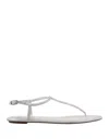 René Caovilla Amalia Embellished Thong Sandals In White