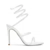René Caovilla Sandals With Rhinestones Cleo In White