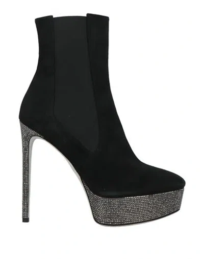 René Caovilla Rene' Caovilla Woman Ankle Boots Black Size 10 Leather