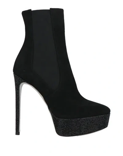 René Caovilla Rene' Caovilla Woman Ankle Boots Black Size 10 Leather