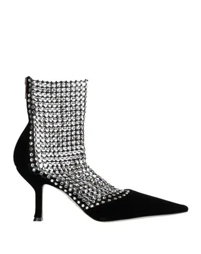 René Caovilla Rene' Caovilla Woman Ankle Boots Black Size 7 Textile Fibers