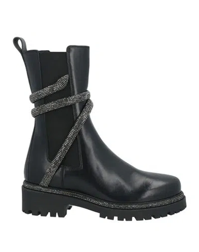 René Caovilla Rene' Caovilla Woman Ankle Boots Black Size 8.5 Calfskin
