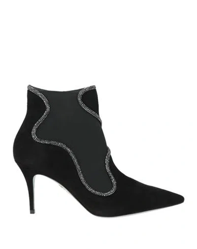 René Caovilla Rene' Caovilla Woman Ankle Boots Black Size 8.5 Leather