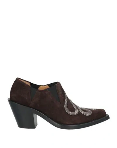 René Caovilla Rene' Caovilla Woman Ankle Boots Dark Brown Size 7 Leather