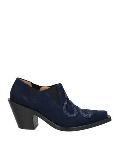 René Caovilla Rene' Caovilla Woman Ankle Boots Midnight Blue Size 7 Leather