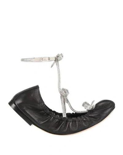 René Caovilla Rene' Caovilla Woman Ballet Flats Black Size 6 Lambskin