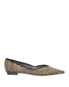 René Caovilla Rene' Caovilla Woman Ballet Flats Black Size 8 Leather, Textile Fibers