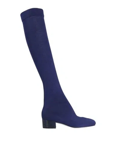 René Caovilla Rene' Caovilla Woman Boot Blue Size 10 Textile Fibers