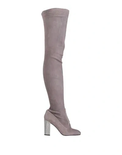 René Caovilla Rene' Caovilla Woman Boot Grey Size 8 Leather