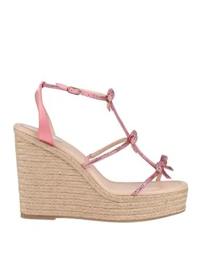 René Caovilla Rene' Caovilla Woman Espadrilles Pink Size 12 Textile Fibers