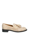 René Caovilla Crystal Tassel Penny Loafers In Grey