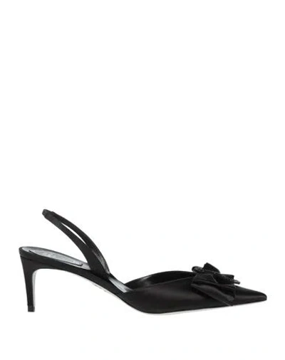 René Caovilla Rene' Caovilla Woman Pumps Black Size 11 Textile Fibers