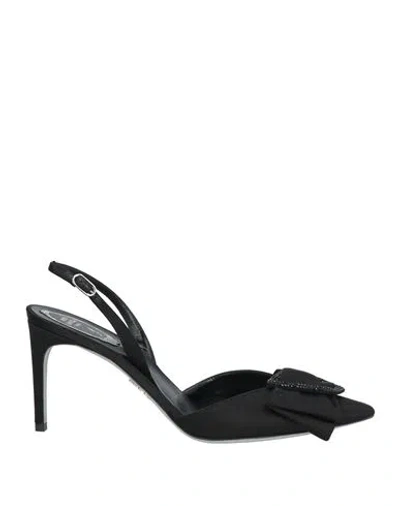 René Caovilla Rene' Caovilla Woman Pumps Black Size 6 Textile Fibers