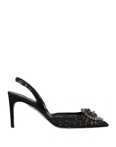 René Caovilla Rene' Caovilla Woman Pumps Black Size 7 Textile Fibers