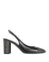 René Caovilla Rene' Caovilla Woman Pumps Black Size 8 Lambskin, Textile Fibers In Black