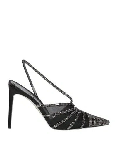 René Caovilla Rene' Caovilla Woman Pumps Black Size 8 Textile Fibers