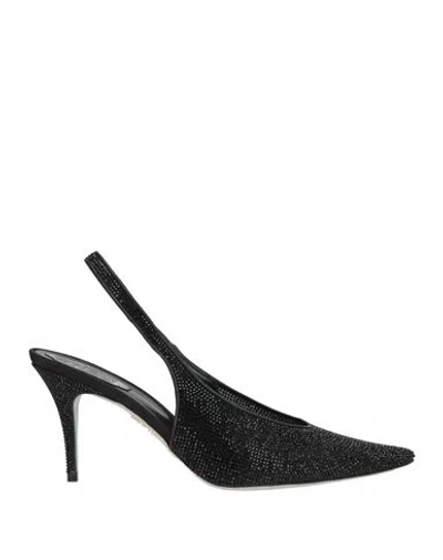 René Caovilla Rene' Caovilla Woman Pumps Black Size 9 Textile Fibers