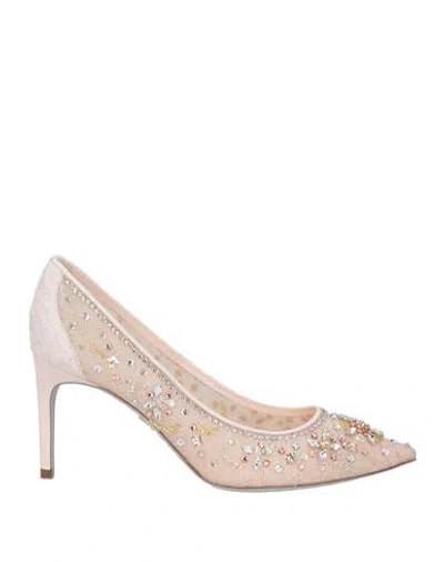 RENÉ CAOVILLA RENE' CAOVILLA WOMAN PUMPS BLUSH SIZE 7 TEXTILE FIBERS