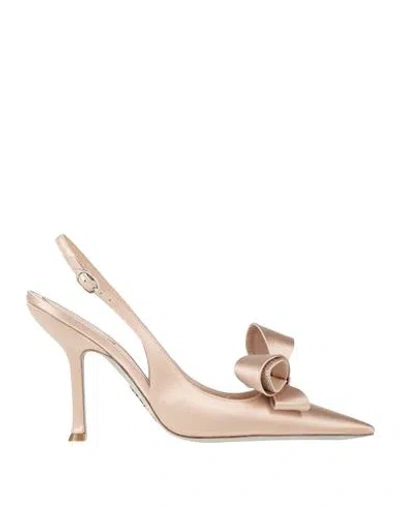 René Caovilla Rene' Caovilla Woman Pumps Blush Size 8 Textile Fibers In Pink