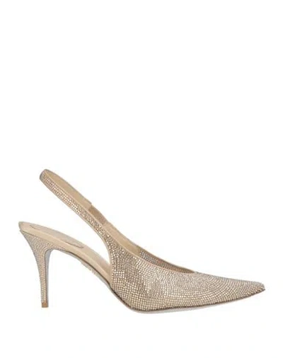 René Caovilla Rene' Caovilla Woman Pumps Gold Size 11 Textile Fibers