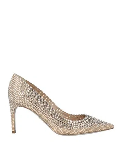 René Caovilla Rene' Caovilla Woman Pumps Gold Size 7 Textile Fibers