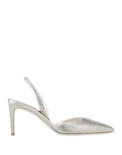 René Caovilla Rene' Caovilla Woman Pumps Grey Size 9 Textile Fibers In Grey