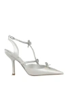 René Caovilla Rene' Caovilla Woman Pumps Ivory Size 7 Textile Fibers In White