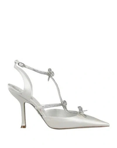 René Caovilla Rene' Caovilla Woman Pumps Ivory Size 7 Textile Fibers In White