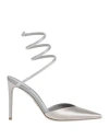 René Caovilla 105mm Embellished Satin Pumps In Ivory