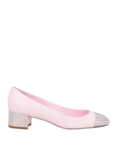 René Caovilla Rene' Caovilla Woman Pumps Light Pink Size 8 Lambskin