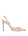 René Caovilla Rene' Caovilla Woman Pumps Light Pink Size 8 Pvc - Polyvinyl Chloride, Textile Fibers