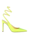 René Caovilla Rene' Caovilla Woman Pumps Lime Green Size 7 Textile Fibers In Green