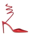 René Caovilla Rene' Caovilla Woman Pumps Tomato Red Size 7 Textile Fibers