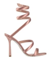 René Caovilla Rene' Caovilla Woman Sandals Antique Rose Size 10 Textile Fibers In Pink
