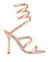 René Caovilla Rene' Caovilla Woman Sandals Beige Size 7 Textile Fibers