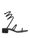 René Caovilla Rene' Caovilla Woman Sandals Black Size 6 Textile Fibers