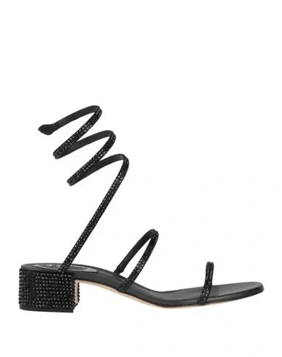 René Caovilla Rene' Caovilla Woman Sandals Black Size 6 Textile Fibers