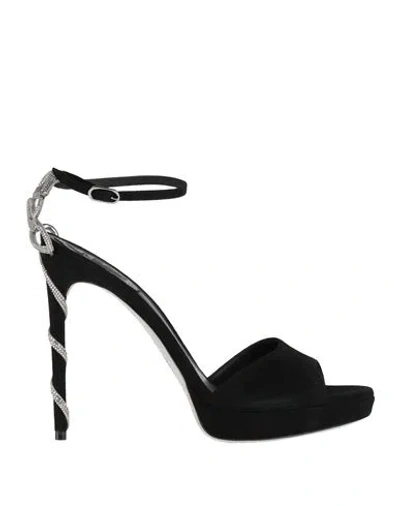 René Caovilla Rene' Caovilla Woman Sandals Black Size 7 Leather