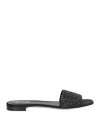 René Caovilla Rene' Caovilla Woman Sandals Black Size 7 Textile Fibers In Black